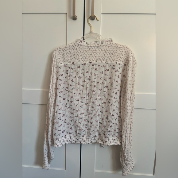 Abercrombie and Fitch Floral Cotton Button Down Blouse Top Size Small - Picture 2 of 6